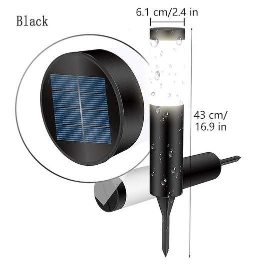 2-Pack Solar Pathway Lights for Garden & Walkway – Warm or White
