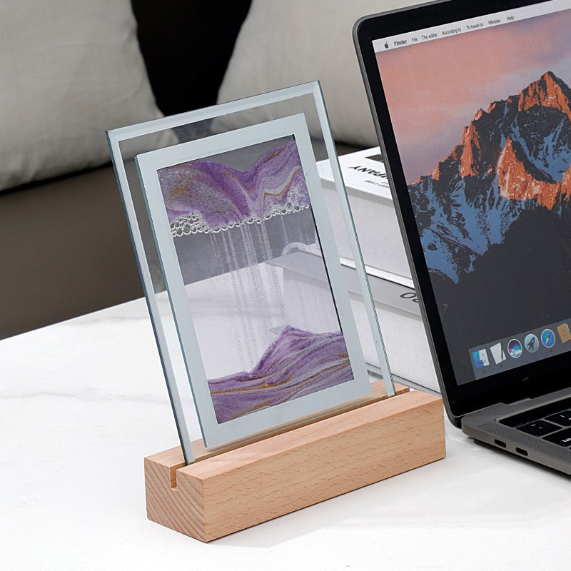 Moving Sand Art Table Lamp – Ambient Quicksand Desk Decor
