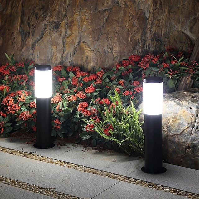 Cotcool 2pcs Solar Pathway Lights Outdoor Garden Lights