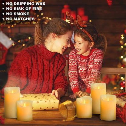 Set of 3 Flameless LED Pillar Candles with Remote & Timer