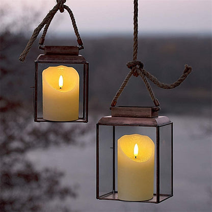 Set of 3 Flameless LED Pillar Candles with Remote & Timer