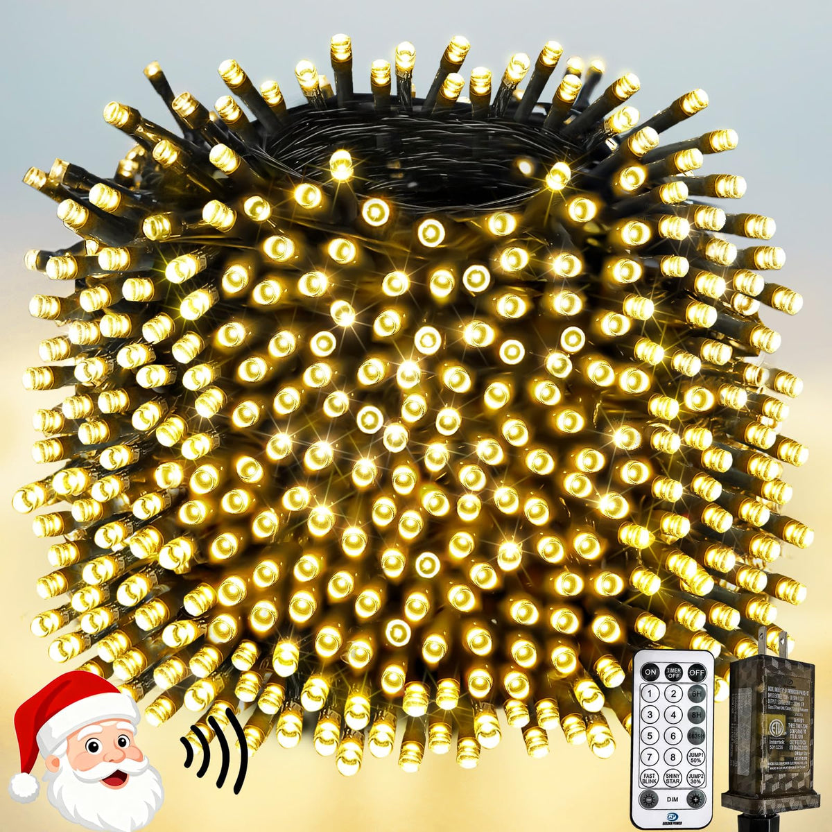 Smart Color Changing Halloween Lights String 112FT 300 LED APP and Remote