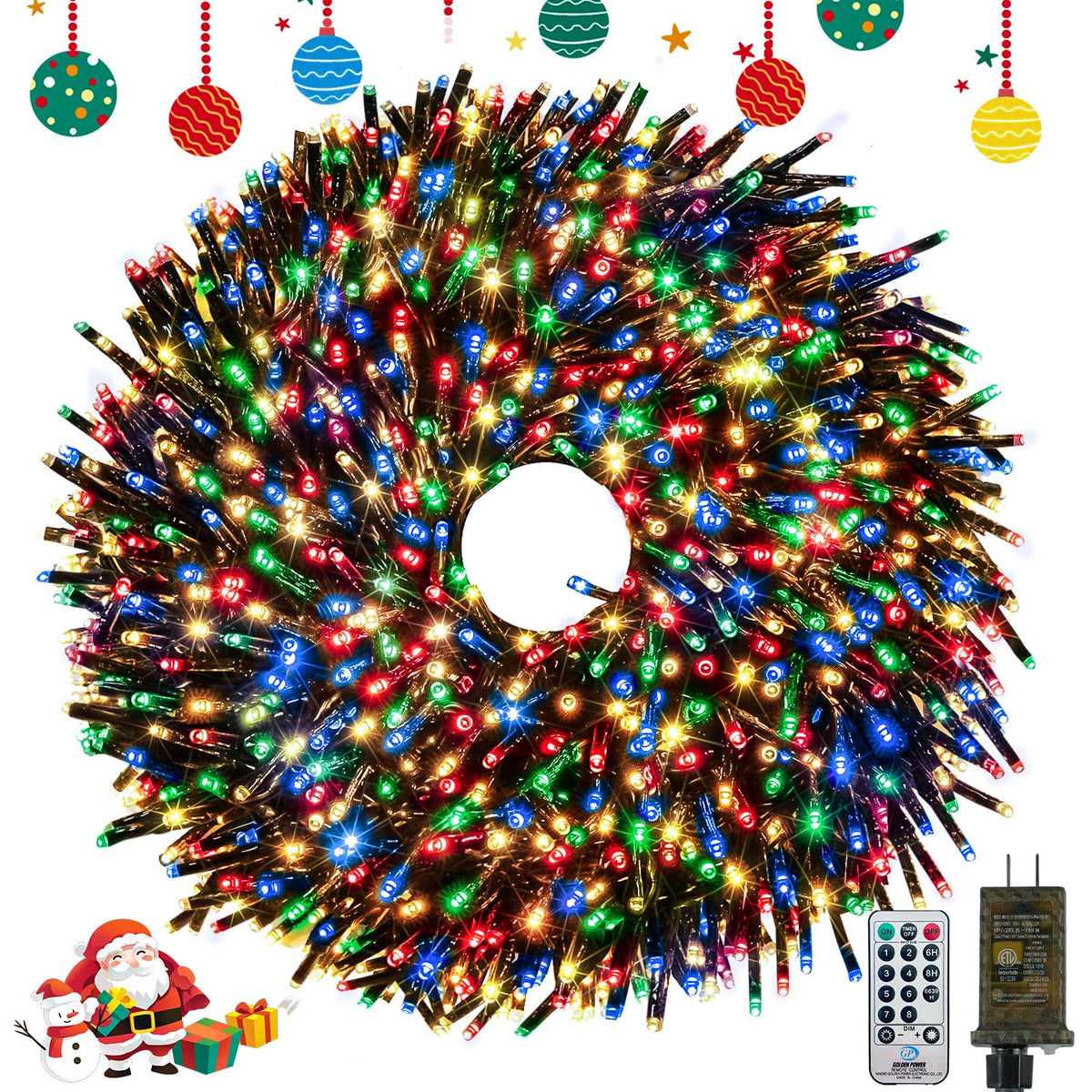 Smart Color Changing Halloween Lights String 112FT 300 LED APP and Remote