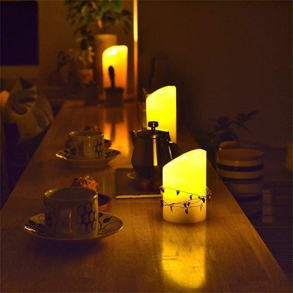 Set of 3 Flameless LED Pillar Candles with Remote & Timer