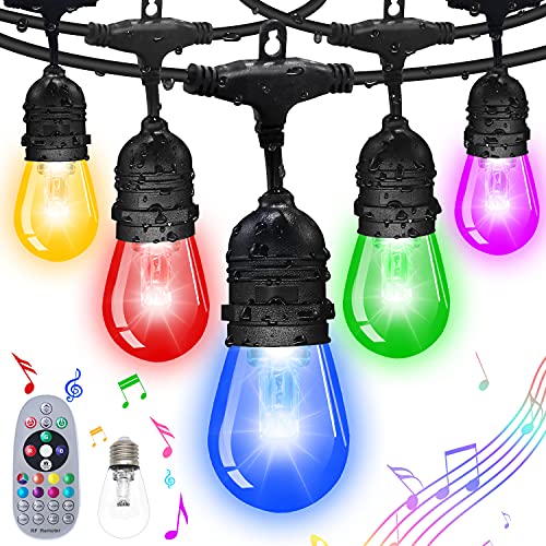 Cotcool S14 String Lights,48FTS RGB Weatherproof Connectable