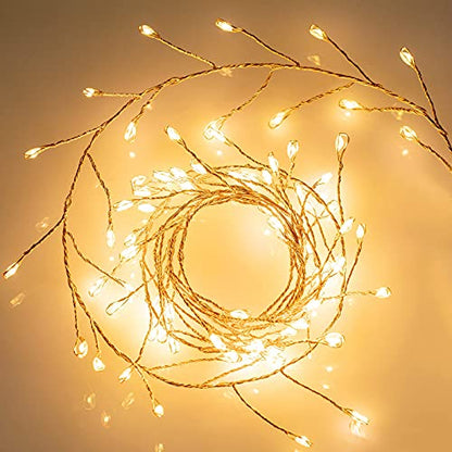 Cotcool Fairy Lights Plug in, 10Feet 200 Led Copper Wire Firecracker Lights