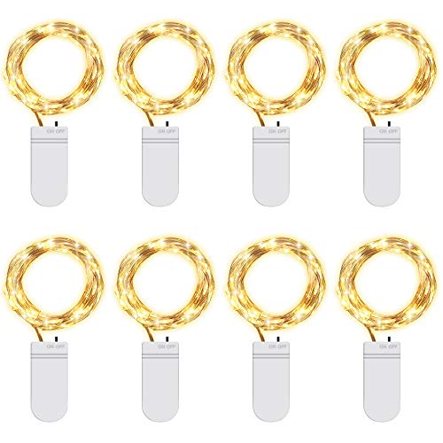 Cotcool 8 Pack Battery Operated 7.2ft 20 Led Fairy Light